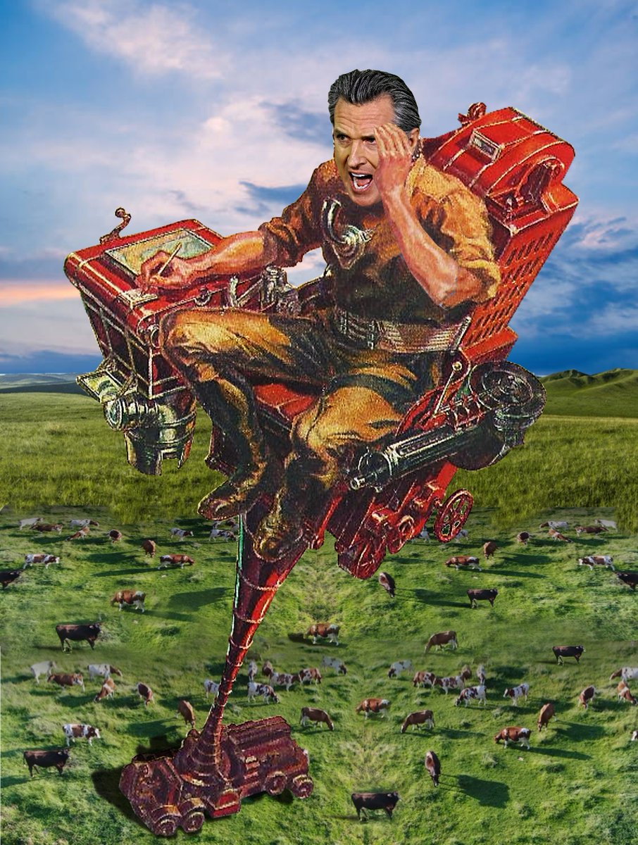 Governor Newsom takes the prototype of the new “California Mobile Methane Leak Detection Device” for a test spin over a local cattle ranch.  So far, he has authorized the manufacture of 10 of these devices.