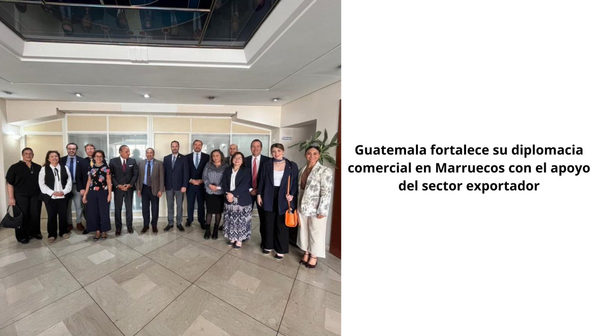 AGEXPORTGT's tweet photo. #AGEXPORTHoy🗞️| ¡Buenas noticias!
Guatemala fortalece su diplomacia comercial en Marruecos con el apoyo del sector exportador.
Aquí la nota 👇
https://t.co/GX03rrWkvv https://t.co/2fOMWpR4vz