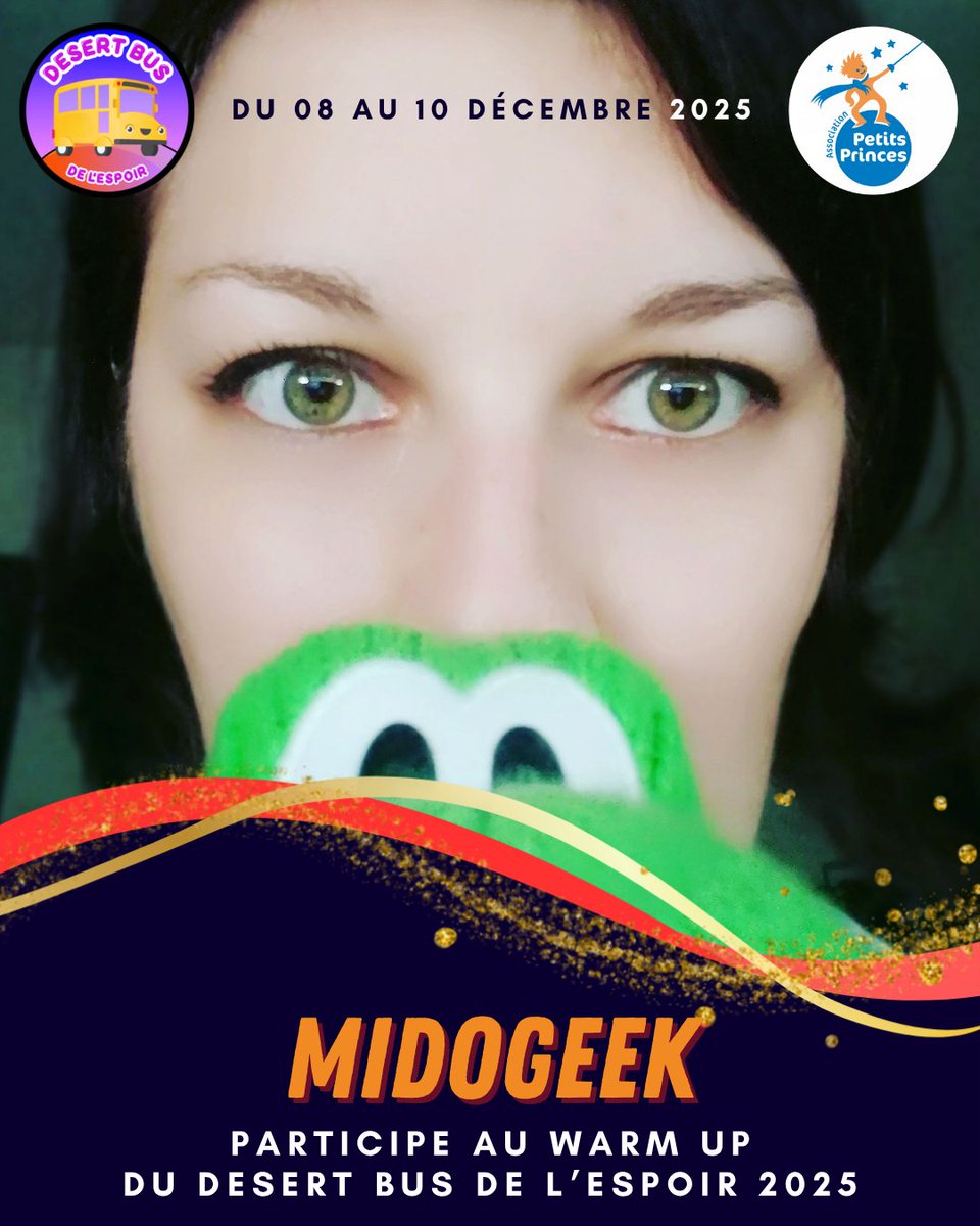 🏜️Qui dit Desert Bus dit #WarmUpDB

📣Il est temps de vous annoncer qui nous accompagne du 08 au 10 décembre :

🛣️C'est sa 5e participation au Warm Up. La route Tucson-Las Vegas n'a plus de secret pour elle ! Merci d'accueillir @midogeek_tv

#DesertBusFr #laderniereviree