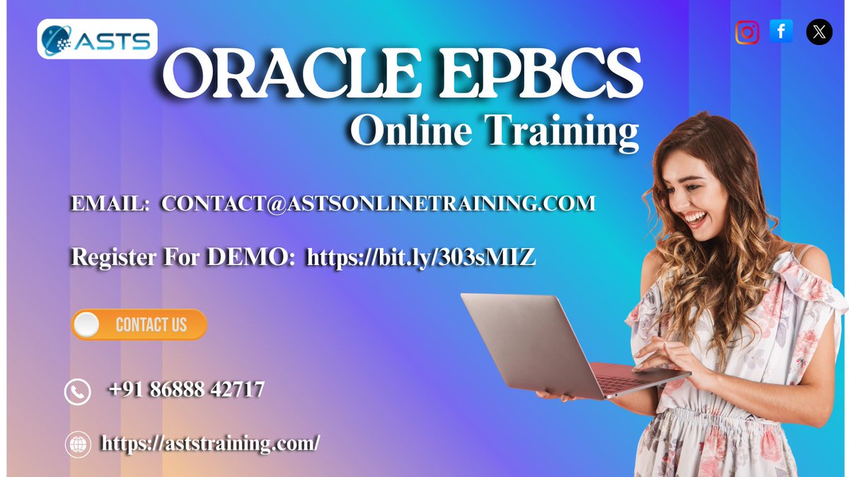 AstsTraining's tweet image. 𝐑𝐞𝐠𝐢𝐬𝐭𝐞𝐫 𝐟𝐨𝐫 𝐃𝐞𝐦𝐨 𝐨𝐧 𝐎𝐑𝐀𝐂𝐋𝐄 𝐄𝐏𝐁𝐂𝐒: bit.ly/303sMIZ
𝐊𝐧𝐨𝐰 𝐌𝐨𝐫𝐞: aststraining.com/courses/epbcs-…
#EPBCSOracle #EPBCSCertification #EPBCSOnlineTraining #OracleEPBCSTraining #PBCSandEPBCSTraining #EPBCSTraining #AstsTraining #DemoonEPBCS #india #usa