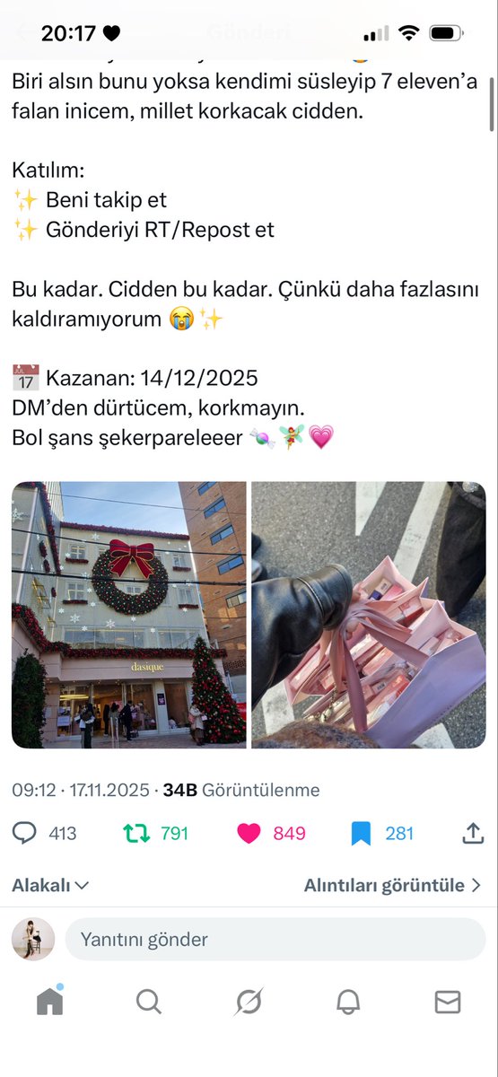 tdoongll's tweet photo. @solennsh çekiliş için teşekkürleeerr https://t.co/mfMRANvCmw