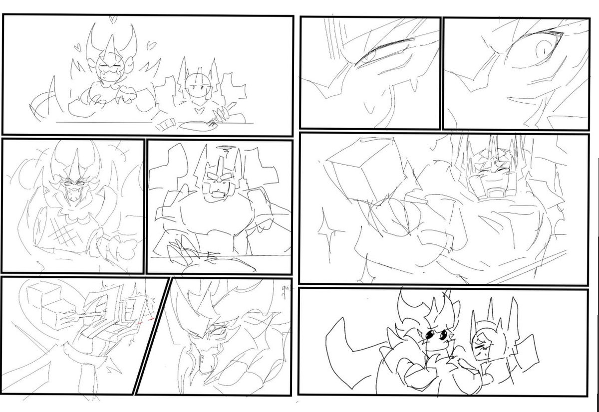 plapapus's tweet photo. I didn’t have the drive to finish this but it’s just a fluff comic of mags trying to use his prosthetic claw
#predaking X #ultramagnus https://t.co/mZ95XvvwwH