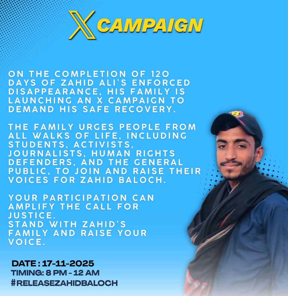 AdvDilawar7's tweet photo. #ReleaseZahidBaloch https://t.co/qvOO09SKsO
