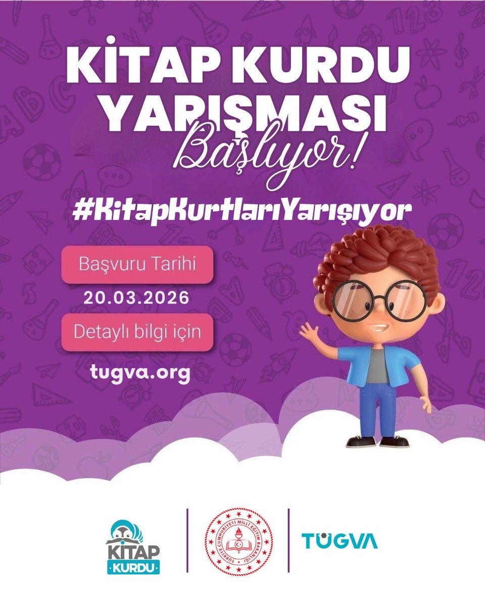 Okudukça büyüyor, düşündükçe güçleniyoruz.
Kitap Kurdu yarışmamızda bu yıl daha büyük bir aile oluyoruz!
Hadi gençler, sayfalarda buluşuyoruz! 🧡📖
Başvuru için: basvuru.tugva.org/kitap-kurdu
#KitapKurtlarıYarışıyor