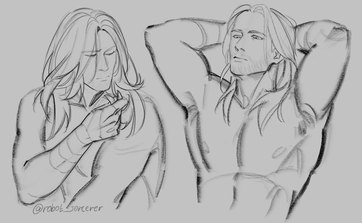 robot_sorcerer's tweet image. experiments with hairstyle
which one suits him better?
#DevilMayCry #dmc #Dante