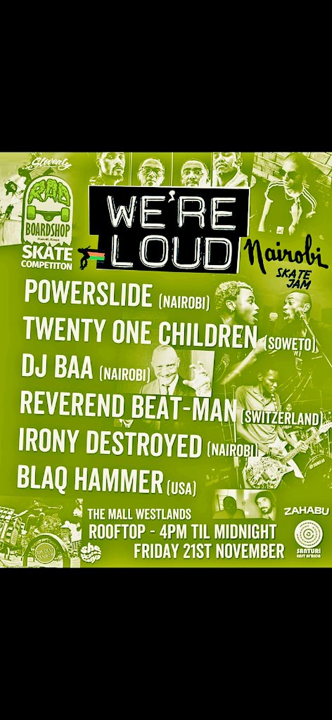 Get all the info you need on the gig here:

slovenly.com/wereloudfest/a…

We Are Loud Fest this Friday at the Mall Westlands Rooftop! 

See you there!