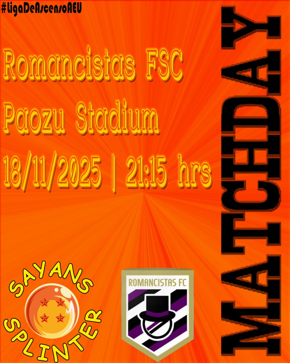 SayanSplinter_'s tweet image. EL FIN.

Última ronda antes de que se termine la temporada de @LigaAEU, los saiyajines disputarán la última fecha de #LigaDeAscensoAEU.

🆚 @RomancistasFSC 
⏰ 21:15 hrs
Vía: twitch.tv/tuquissj_