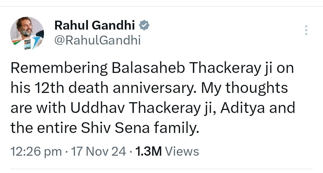 MrSinha_'s tweet image. No post on Bala Saheb Thackeray&apos;s death anniversary this year because Maharashtra elections are over.....