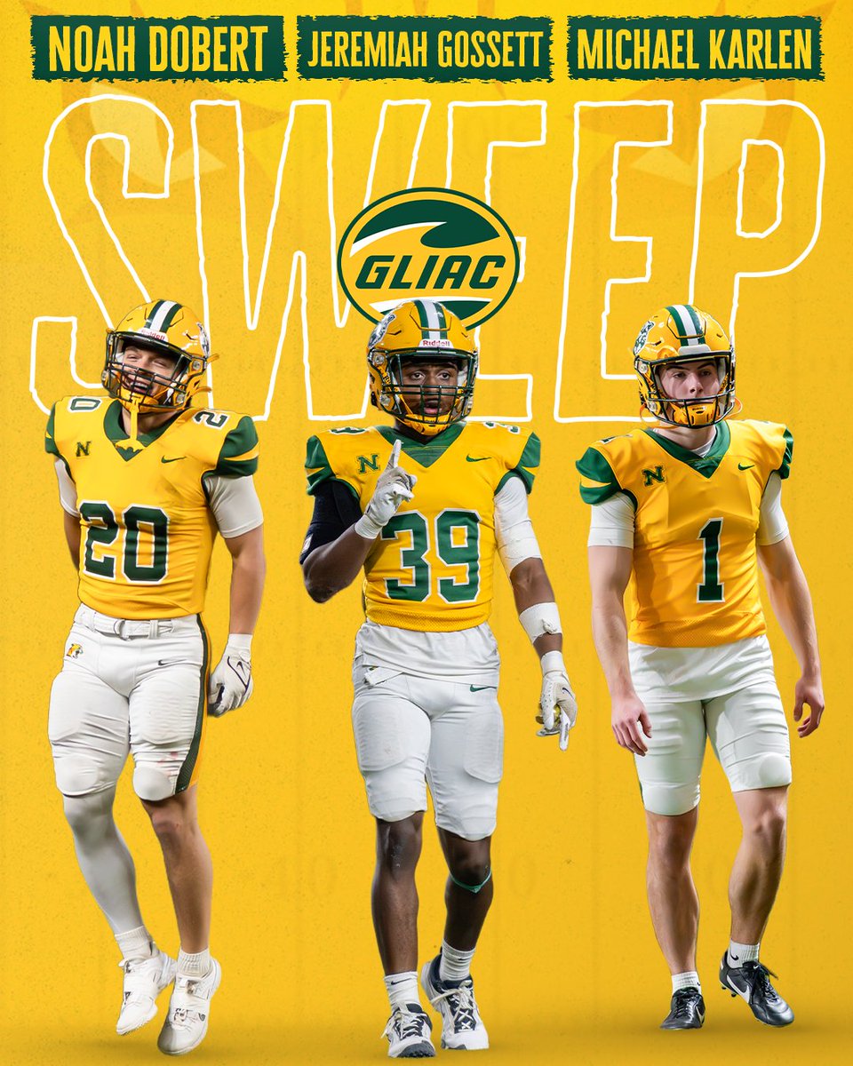 The 'Cats sweep GLIAC Players of the Week!

Noah Dobert - Offensive Player of the Week✅
Jeremiah Gossett - Defensive Player of the Week ✅
Michael Karlen - Special Teams Player of the Week ✅

Story 📰: tinyurl.com/26dgyw7c

#NMUwildcats