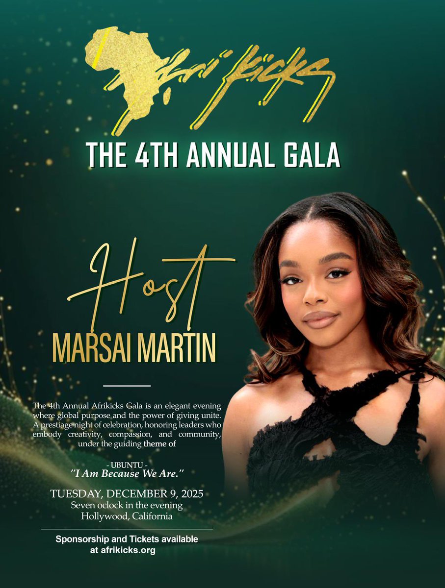 AfriKicks's tweet photo. Afrikicks fundraiser Gala dinner December 9 in Los Angeles @iamcardib you are invited come support great cause https://t.co/OlGKASdJ4w