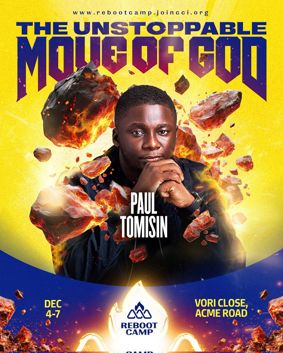cci__global's tweet image. &quot;Oba to n gbekun aladura&quot; 

Joining us at Reboot Camp 2025 is Minister Paul Tomisin get ready to praise God more than ever before! 💃🏽🕺🏽

It’s going to be a meeting of rejuvenation, indoctrination, celebration, and a harvest of souls — a divine reset for the year ahead! 🙌🏽

📍…