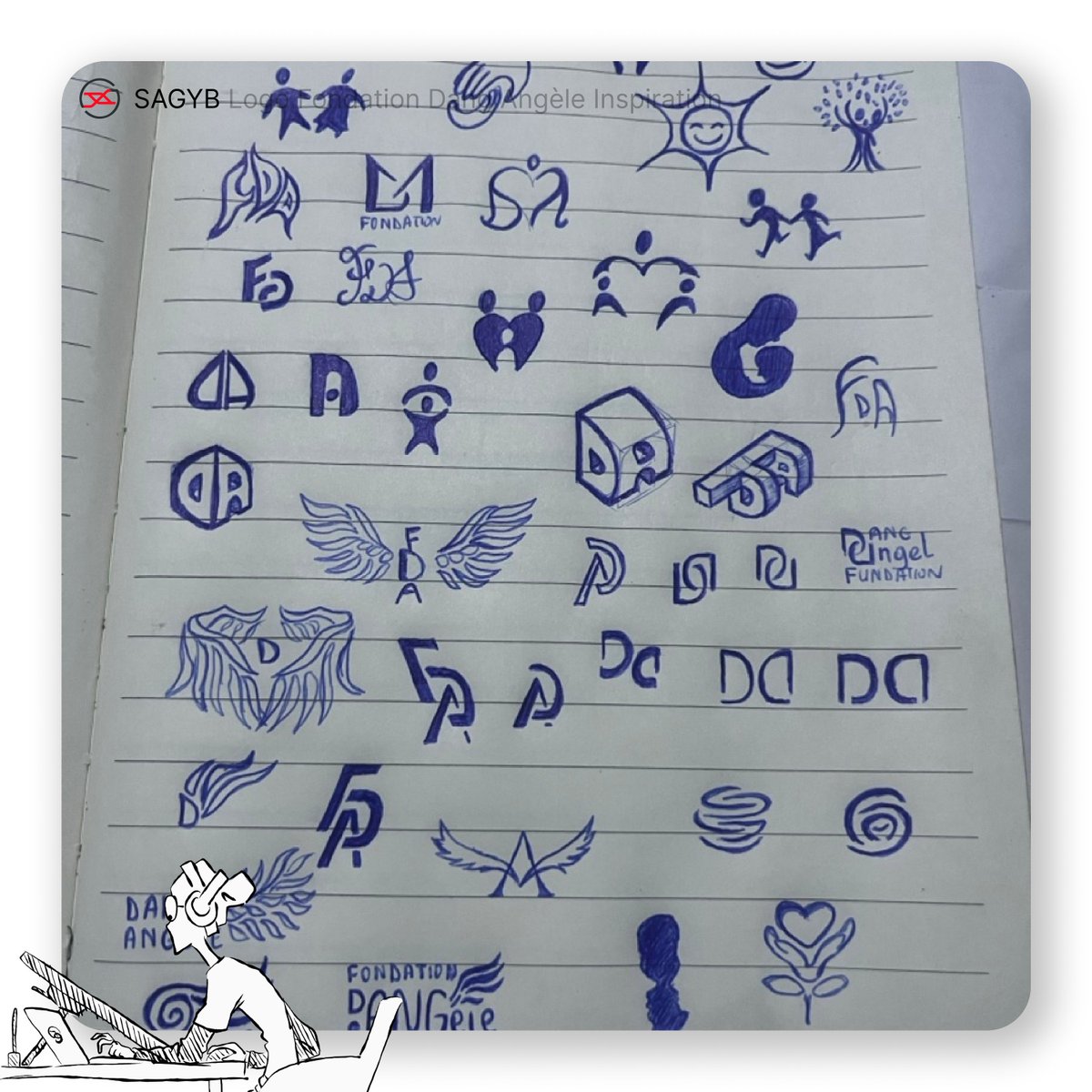 [Journal]
Ça fait toujours plaisir de travailler avec des organismes qui œuvrent à rendre le monde meilleur 🌍💙
Ce genre de projet t’ouvre tellement l’esprit que je me retrouve à créer une vingtaine de logos différents…
#Journal #LogoDesign #Branding #Sagyb #FondationDangAngèle