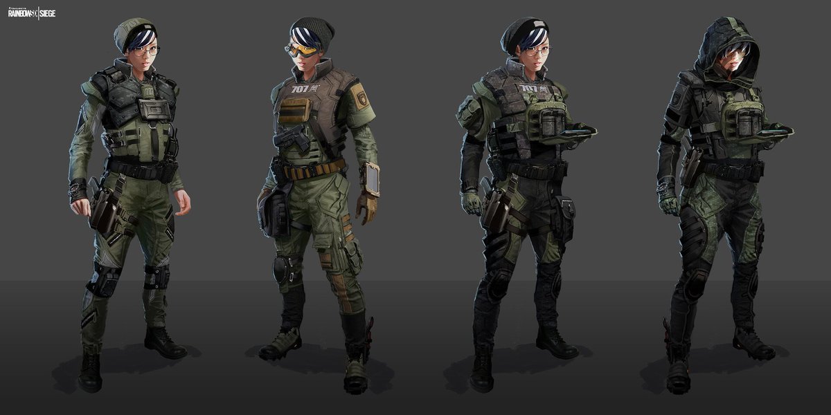 jacaxen's tweet image. I think about these Doc, Dokka and Vigil concept designs by Grant Hillier quite a lot