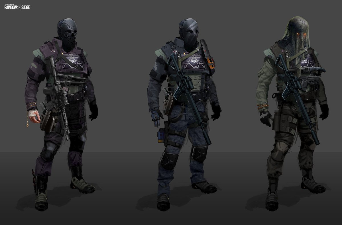 jacaxen's tweet image. I think about these Doc, Dokka and Vigil concept designs by Grant Hillier quite a lot