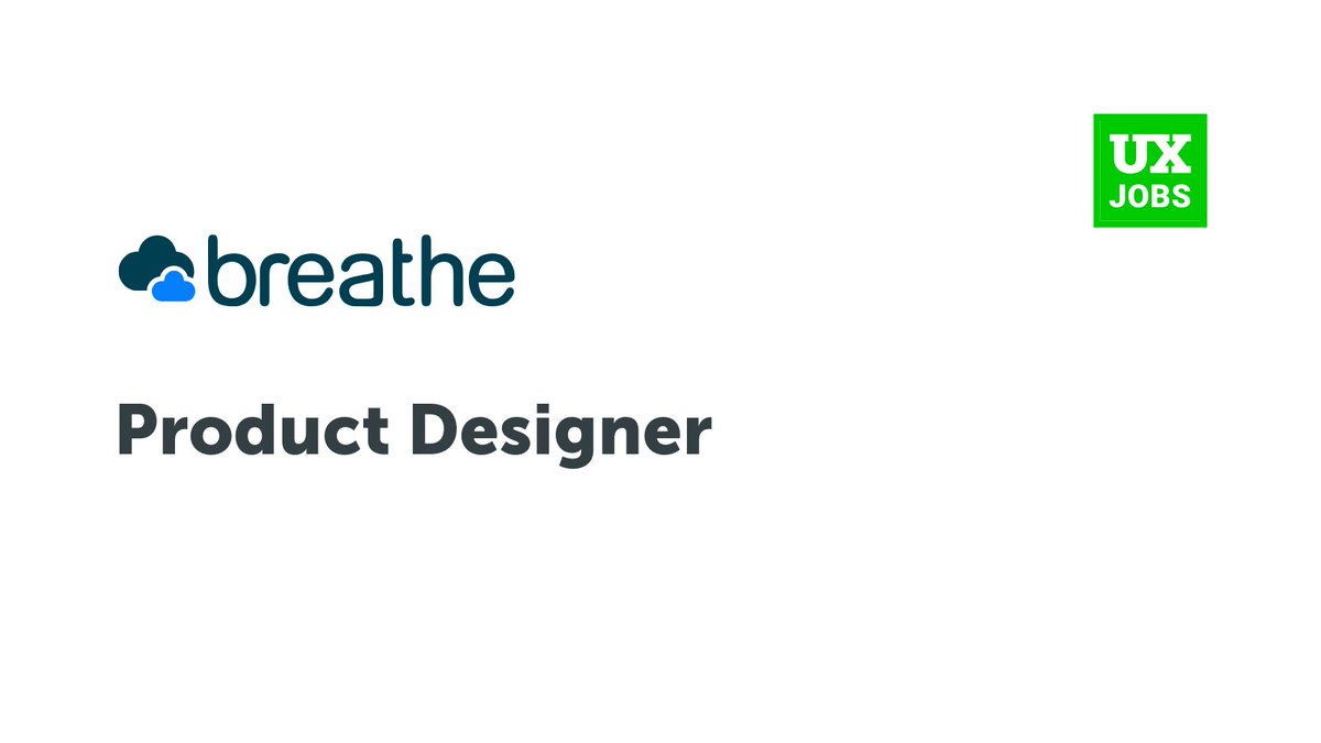 UXjobs's tweet image. Product Designer at Breathe
 · Full-time, Permanent
 · Horsham
#ux #userexperience #job
uxbri.org/jobs/2620/prod…