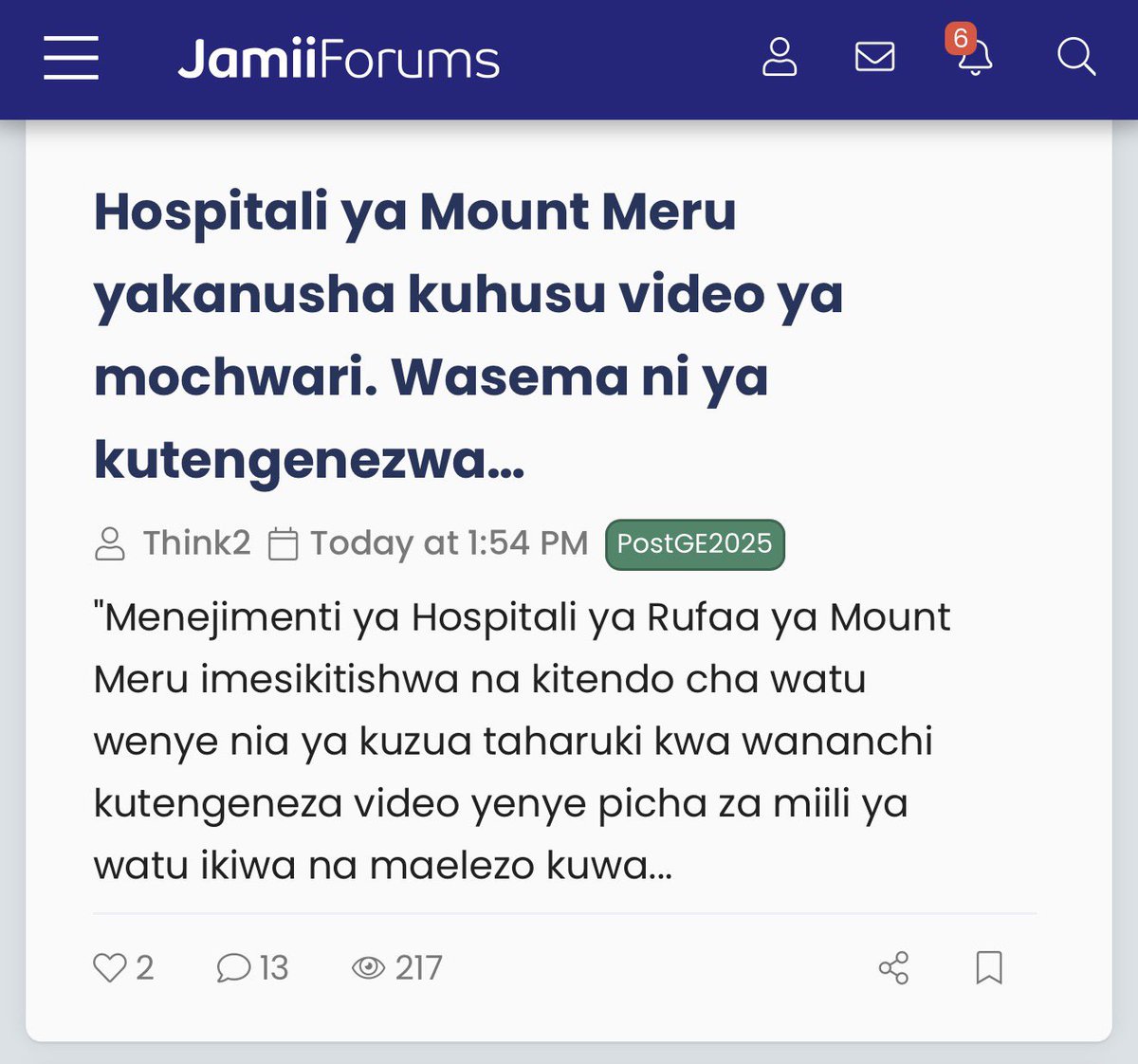 JamiiForums's tweet image. Novemba 17, 2025: Mojawapo ya mijadala inayoendelea ndani ya JamiiForums.com