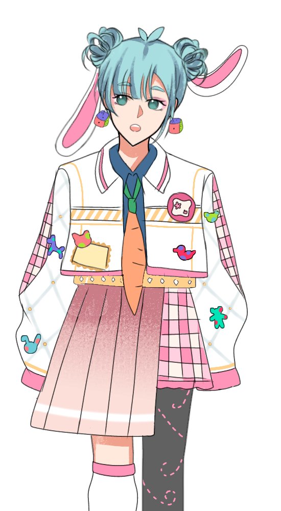 wanwancombis's tweet image. this is what i came up with (not final) 🥹 idk if i should add the bunny ears that go up when you press miku's hand

what do we think ? ?