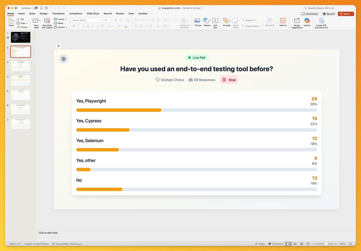 EngageTime is coming to PowerPoint very soon.
Live polls inside your slides. Smooth interactions. Better sessions.
This update is going to be fun. 🚀

engagetime.live