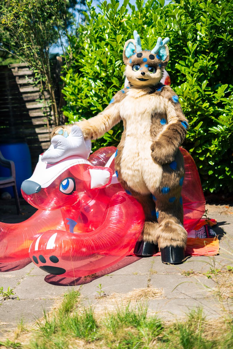 fuchsrehchen's tweet image. Weather getting so cold recently 🥶 I can’t wait enough for the Spring and Warmer Temperatures again 😅 In the meantime have some Summer Pictures with my Skunk Friend 😋