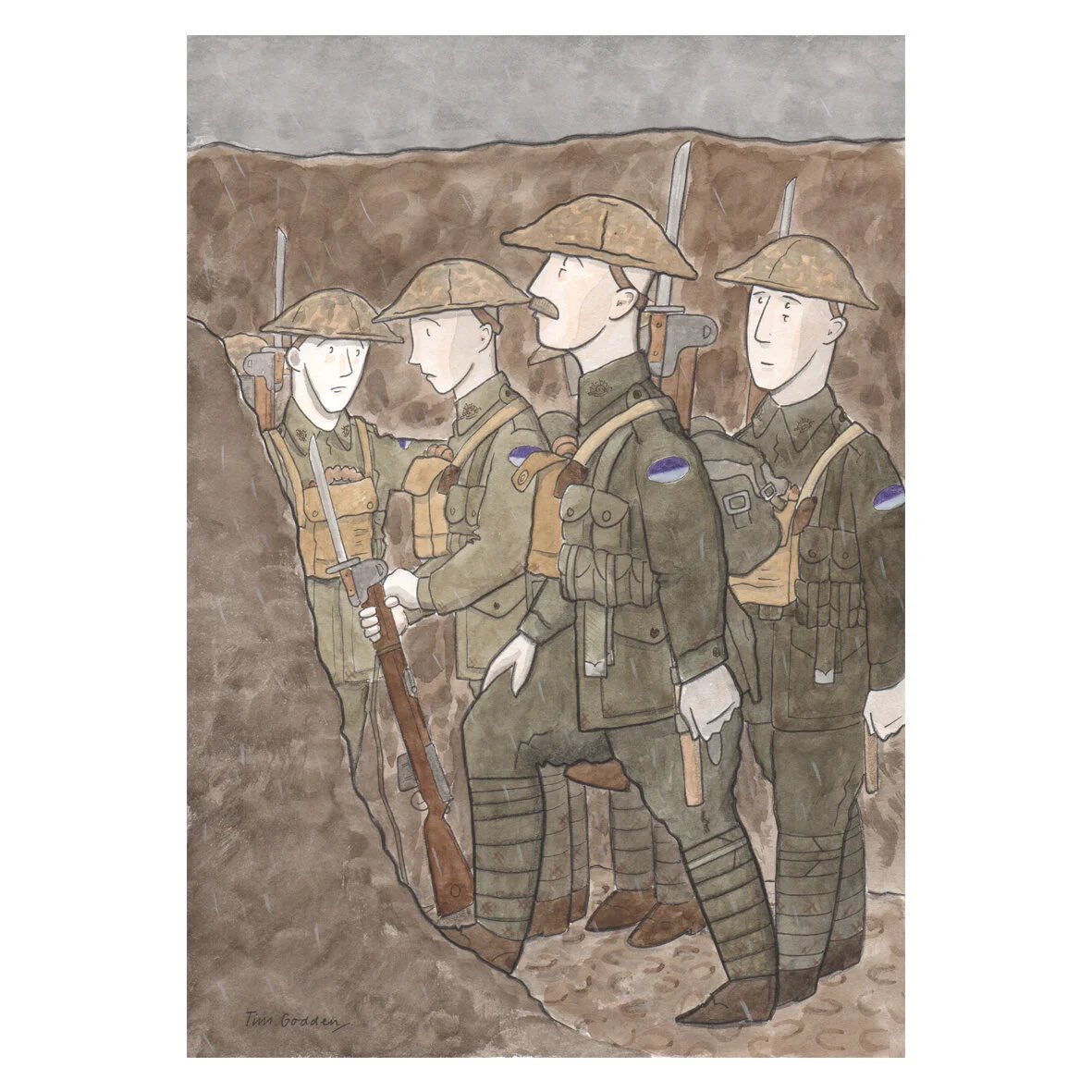 TAKE IT EASY, COBBER!

ANZACs of the 42nd Bn AIF in the build up to the Third Battle of Ypres. 

-

The original work is available as part of my sale. 

#ww1 #illustration #originalart