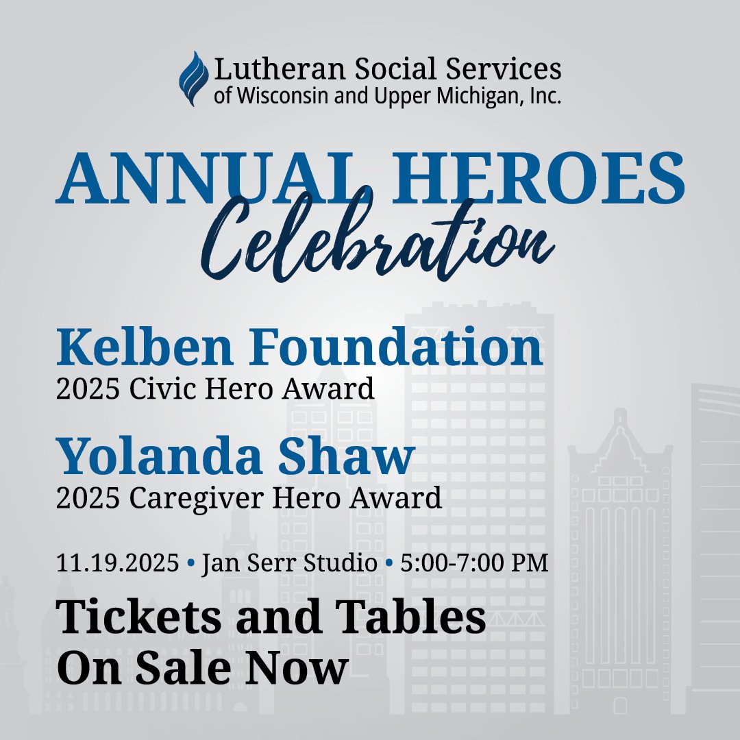 The Annual Heroes Celebration brings together stories of courage, service, and community. This year, we honor the Kelben Foundation and Yolanda Shaw!

Seats remain available for those who wish to attend! Learn more at lsswis.org.

#LSSWisconsin