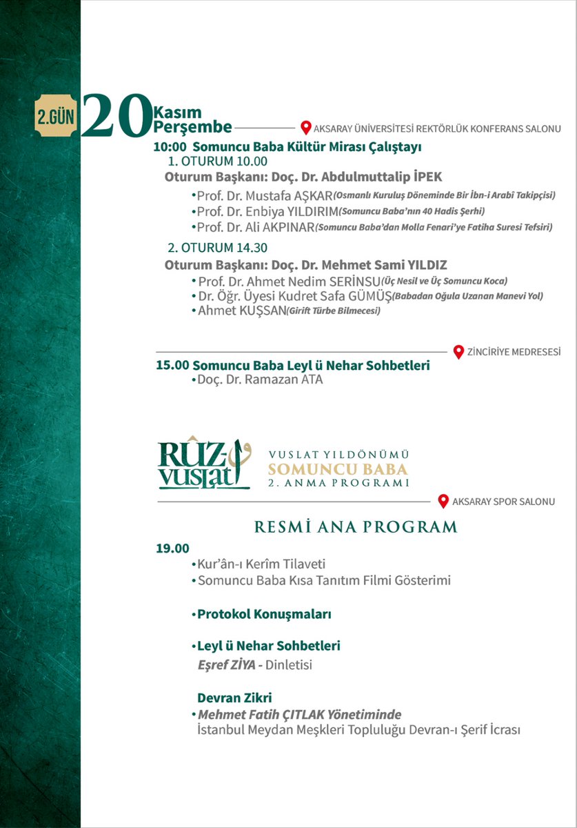 Somuncu Baba Anma törenlerine tüm halkımız davetlidir