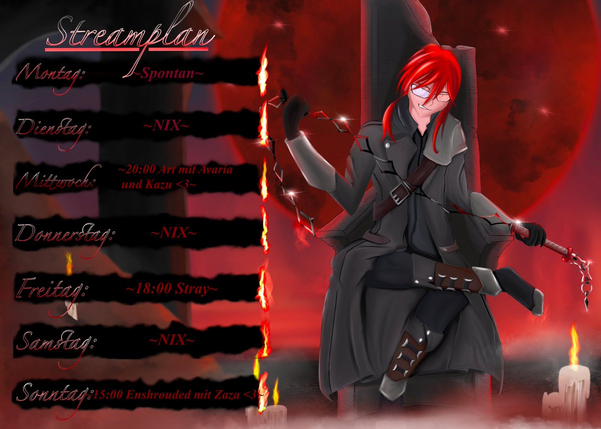 Einfach ganz entspannte Woche.
#Streamplan #Dunas #DemonKing #GERVtuber