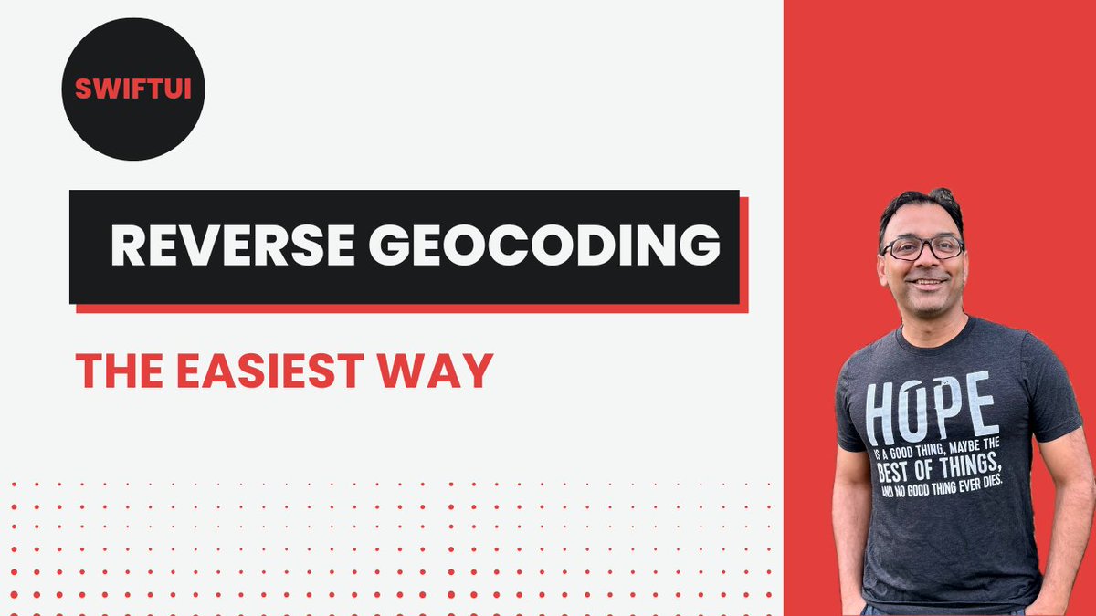 azamsharp's tweet image. The EASIEST Way to Do Reverse Geocoding in SwiftUI

Link: azamsharp.teachable.com/courses/azamsh…

#iosdev #swiftui