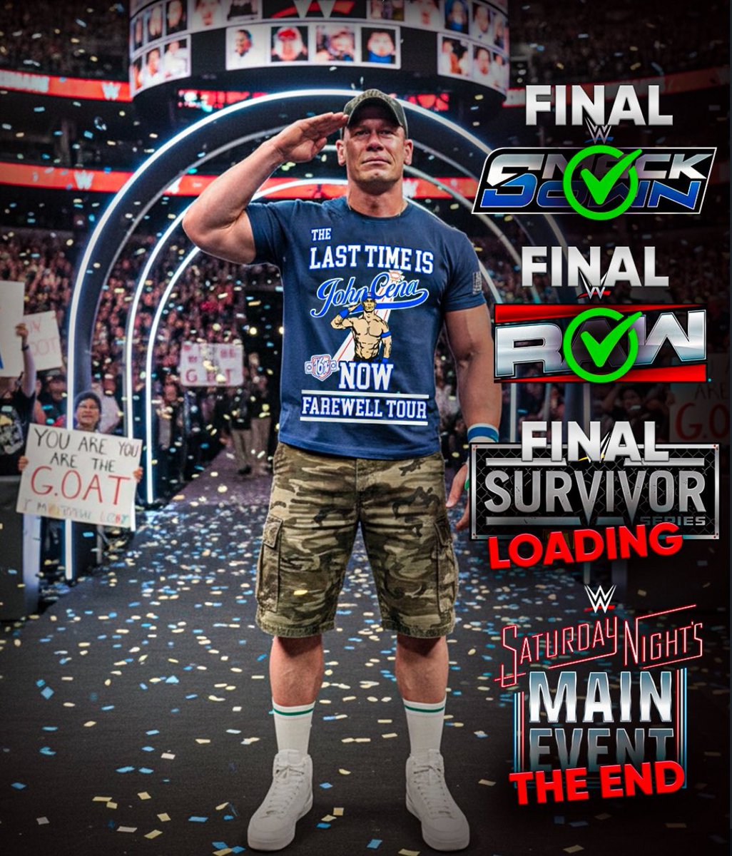 John Cena’s journey is coming to an end, Just 3 Dates left. 🥹