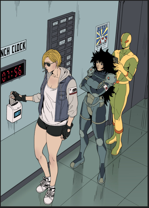 Novel cover, now with a little bit of color! What do you think? From left to right, Starship, Sango and Viper! Courtesy of Mr.<a href="/StivnWorks/">Stivn (Arts and Comics)</a>! Finished product coming through this week!