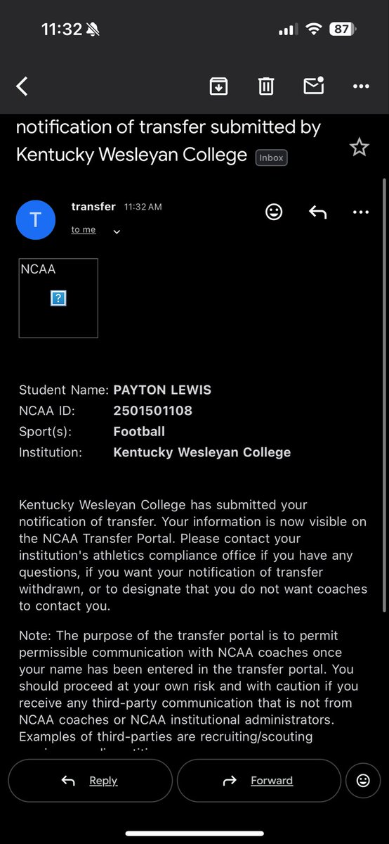 After careful consideration with my family I have decided to enter the transfer portal with 3 years or eligibility + redshirt!
