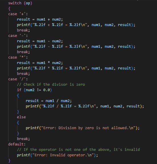 heySarvjeet's tweet image. ✅ Day 7 (Mini Project 1): Simple Calculator  
Built using switch-case.  
Performs +, -, ×, ÷ until exit.  
First small project completed! 🎉  
#MiniProject #CProjects #BuildInPublic #CodingMotivation #firstproject