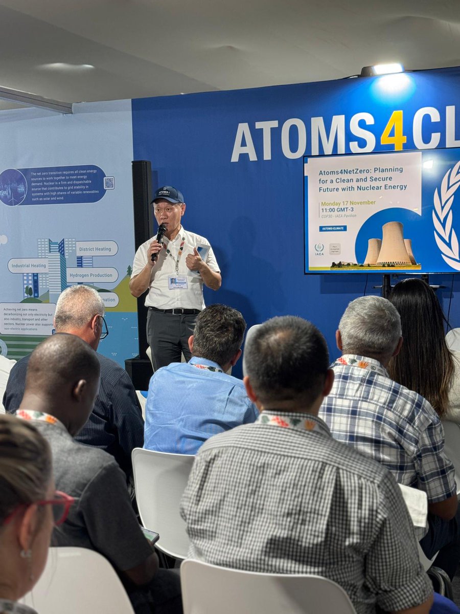 iaeaorg's tweet image. Today at the #Atoms4Climate Pavilion at #COP30, we showcased the progress of the #Atoms4NetZero Initiative which aims to support countries unlock the potential that nuclear energy has in the clean energy transitions while ensuring energy and resilient of energy systems.

The
