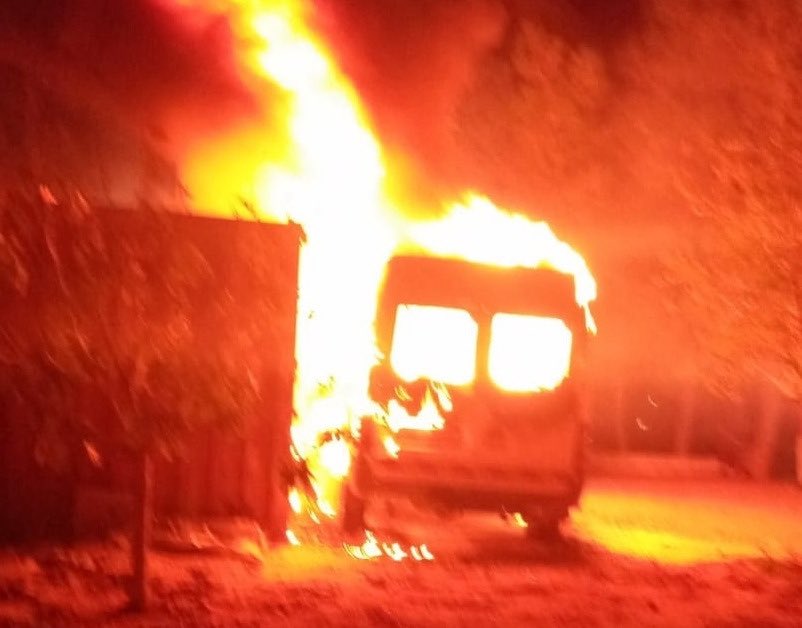 Another photo of the Israeli terrorist settlers attack on the Palestinian village Jabaa