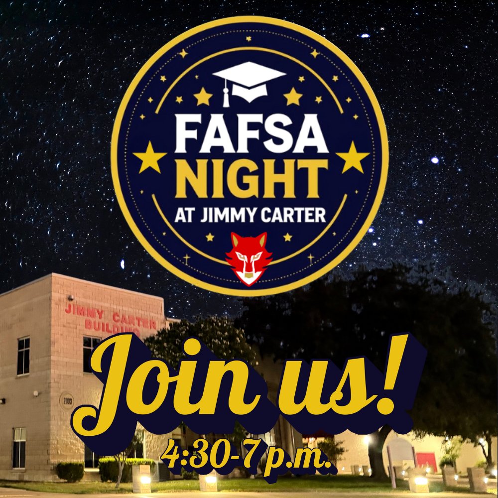 JCECHSRedWolves's tweet image. 🎓💰 Seniors, join us TODAY from 4:30–7 PM  for FAFSA Night!
This is your chance to get hands-on help completing your FAFSA and making sure you don’t miss out on important financial aid opportunities. Bring your parents, your documents, and your questions.