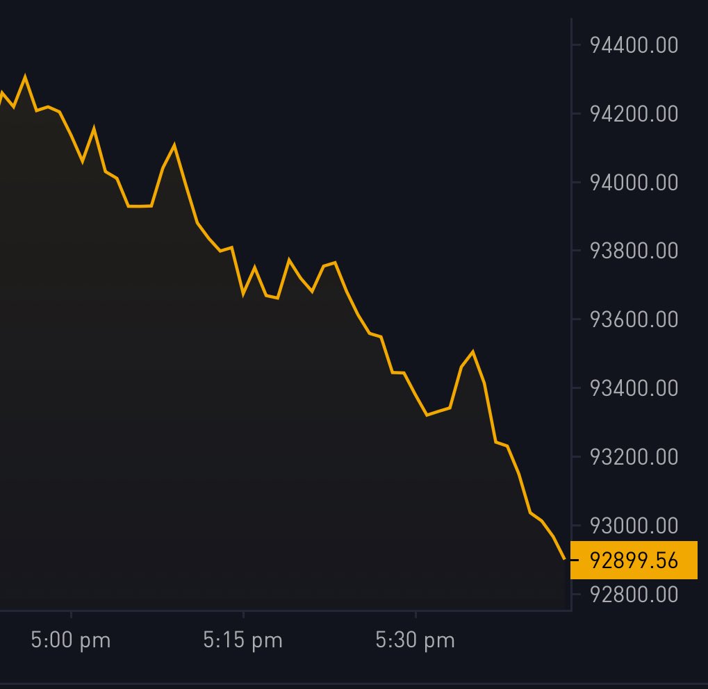 JUST IN: #Bitcoin falls below $93,000 👀

HODL! ✊