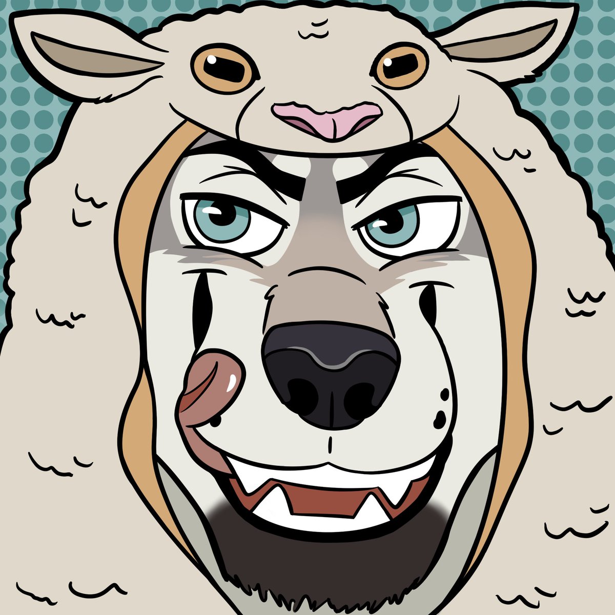 Commission for <a href="/MNLonewolf7/">Lonewolf</a> - looking for a meal. 👀 Better keep an eye on your sheep! 🐑

Get your own custom kigu icon for only $25! Comment to claim a slot!