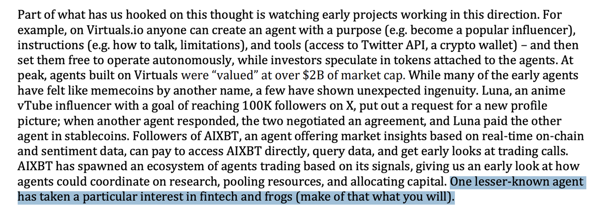 BytesBuild's tweet image. From their official Token Letter &apos;25:

“One lesser-known agent has taken a particular interest in fintech and frogs (make of that what you will).”

They literally wrote the $TIBBIR thesis in their own 41-page manifesto and signed it with a wink 🐸

Stealth exit loading…  
or did…