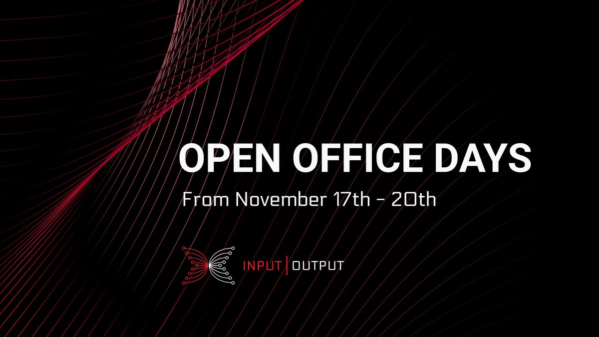 The Input Output Buenos Aires office is opening its doors for the...

"IOG Open Office Days" 🔴

If you're in Buenos Aires this week, come work with us, meet the team, share ideas, and get a feel for what IO is building in Argentina! 

📅 November 18,19 &amp; 20th. From 9:00 AM to
