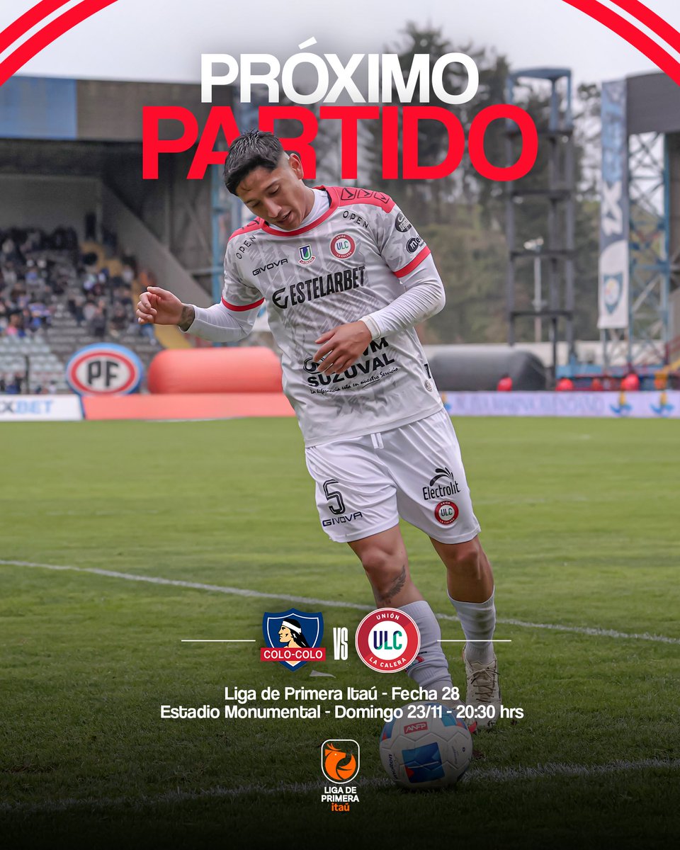 🔜 𝐀 𝐋𝐀 𝐂𝐀𝐏𝐈𝐓𝐀𝐋 💪🏟️

🆚 Colo Colo
⚽️ Liga de de Primera Itaú - Fecha 28
🏟️ Monumental David Allerano
🗓️ Domingo 23 de noviembre
⏰ 20:30 hrs

⚪️🔴