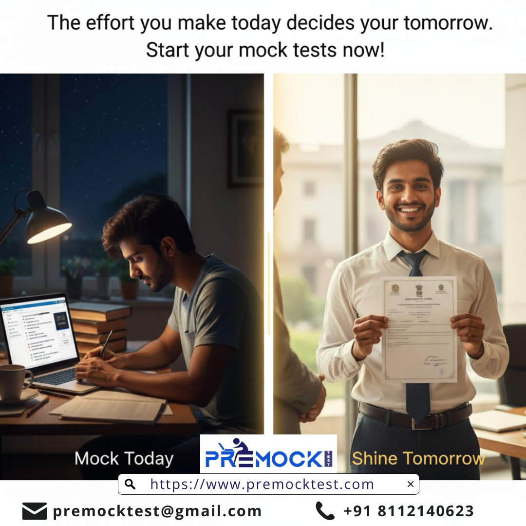 PremockT90018's tweet image. Mock Today, Shine Tomorrow!! #PreMockTest #AllIndiaMockTest #OnlinePreparation #AllIndiaLaunch #MockTests #ExamPreparation #GovtExams #StudySmart #OnlineLearning #CrackExams #FutureReady #ExamSuccess #CompetitiveExams #IndiaLaunch #BankExam #SBI #IBPS #RBI #SSC #RRB