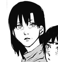 softboyaki's tweet image. i imagine aki genderbent is just aki. he looks like his mom 😭