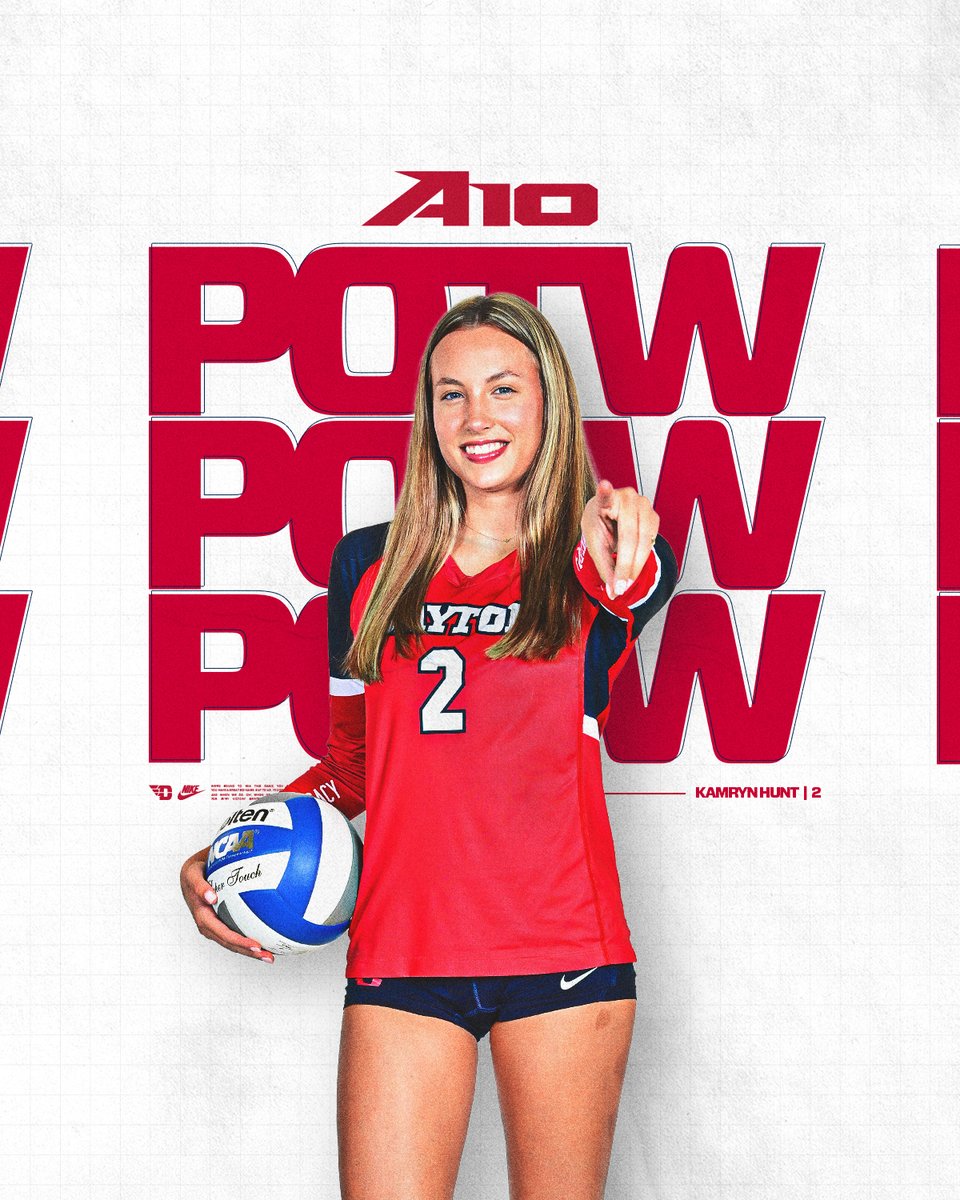 DaytonVB's tweet image. Another @atlantic10 Player of the Week award for Kamryn Hunt! 👏

#UDVB // #FlyerLegacy