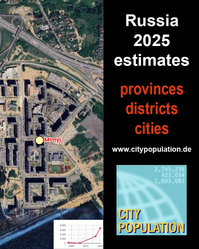 #Russia: 2025 #population estimates are added to provinces, #districts, #cities, #urban settlements and city districts - citypopulation.de/en/russia/