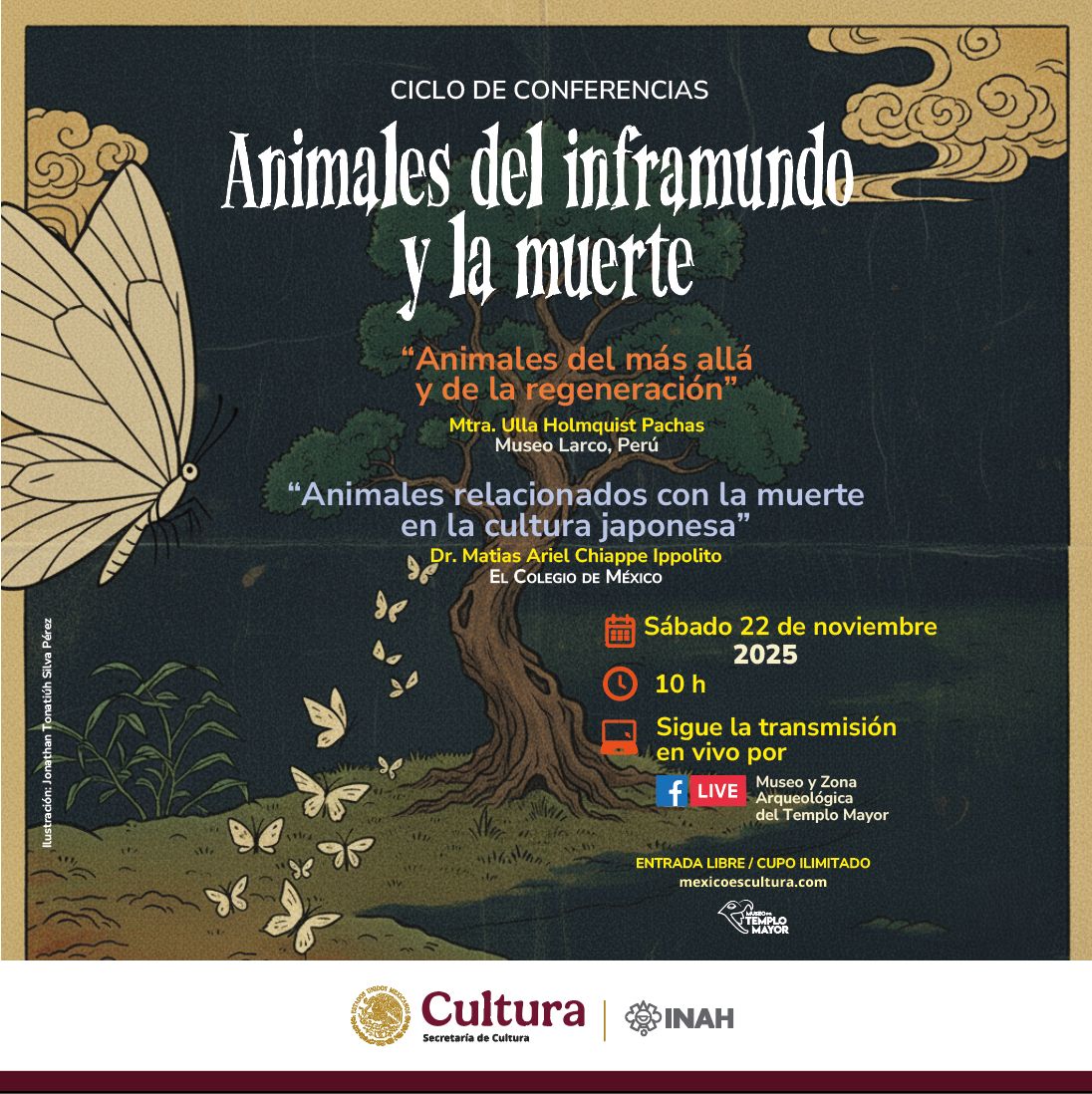 💀🌼 En la clausura de nuestro ciclo "Animales del inframundo y la muerte" los invitados hablarán del más allá según la tradición en el Perú y Japón.
#notelapierdas
🔴#envivo solo por Facebook 
📆 Sábado 22 a las 10 h