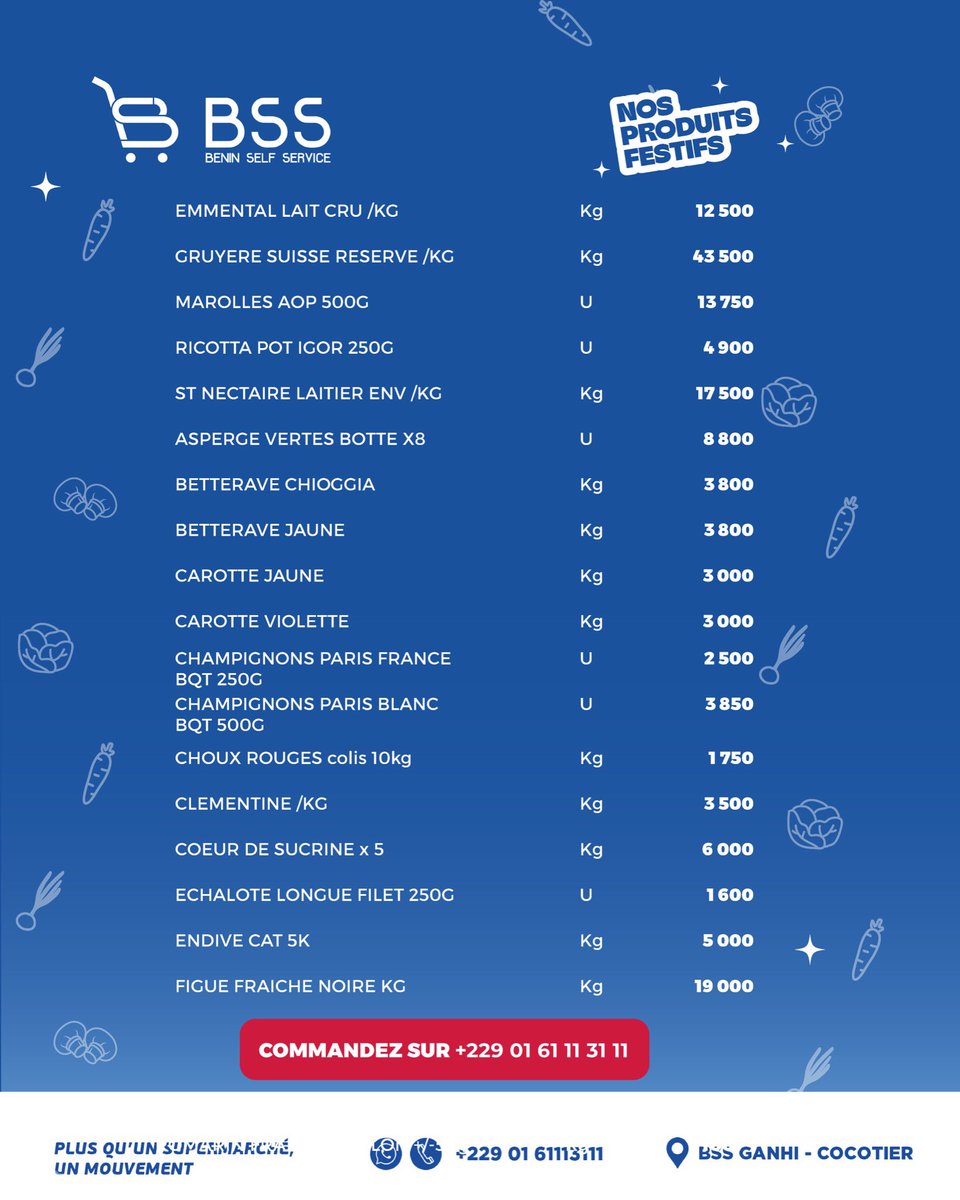 BSS_supermarche's tweet photo. Les fêtes arrivent chez BSS ! 🎉

Fraises barquettes, myrtilles, gruyères, saumons… tout est prêt pour sublimer vos tables de fin d’année 🍽️

📍 Passez vos commandes dès maintenant!

Assurez-vous de ne pas manquer vos produits festifs préférés 🛒💙

#BSS #ProduitsFestifsBSS https://t.co/AvmHfrc8Gc