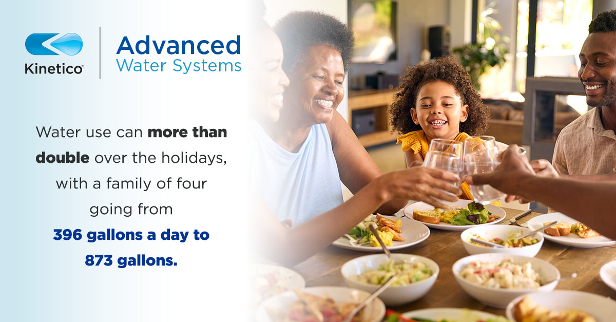 A family of four uses around 395 gallons of water a day and during the holidays, that can double. 😱 Think about what’s in it....

Learn why clean water matters and how to keep your family safe this season →
kineticoadvancedwatersystems.com/blog/why-do-we… 

#Holidayhosting #WaterFilter #CleanWater