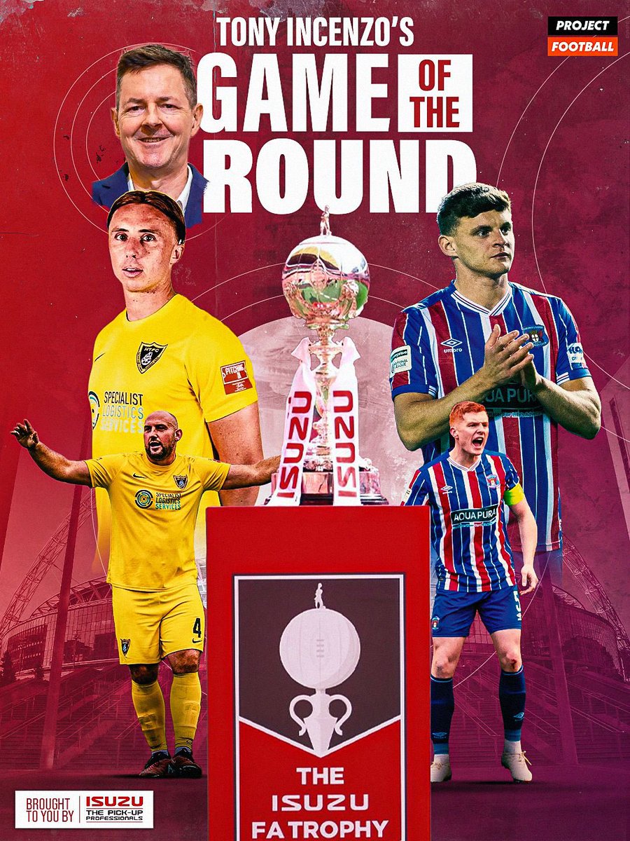 ProjectFootball's tweet image. The FA Trophy third round draw took place earlier today, and @TonyIncenzo has selected his ‘Game of the Round’ 👇

Harborough Town v Carlisle United - The current Southern League Premier Central leaders go up against a former Football League club doing well in the National League