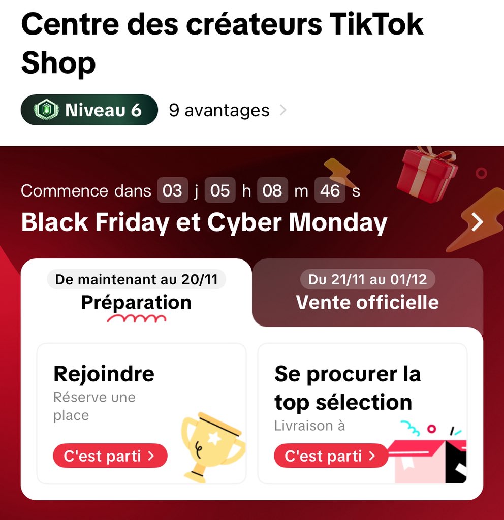 La campagne BlackFriday commence dans quelques jours sur TikTok Shop et les ventes vont exploser littéralement 

Meilleure période pour les marques mais aussi pour les créateurs qui vont faire énormément de ventes en postant des vidéos sur TikTok / IA 🤜🏼