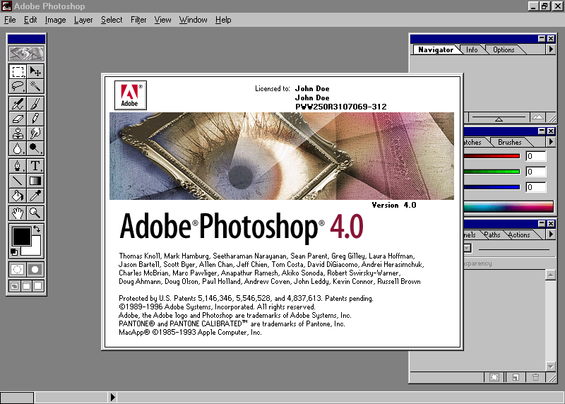 WebDesignMuseum's tweet image. In November 1996, Adobe released Adobe Photoshop 4.0 bitmap graphics editor.

Photoshop 4.0 included new features such as adjustment layers, actions, navigator, guides &amp;amp; grids etc.  

#WebDesignHistory